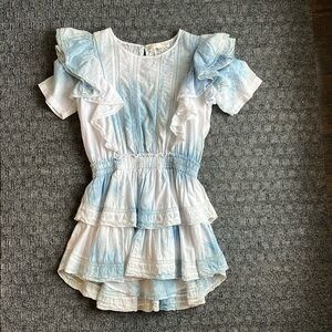 Love Shack Fancy blue/white dress size P (worn by teen)